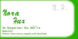 nora hux business card